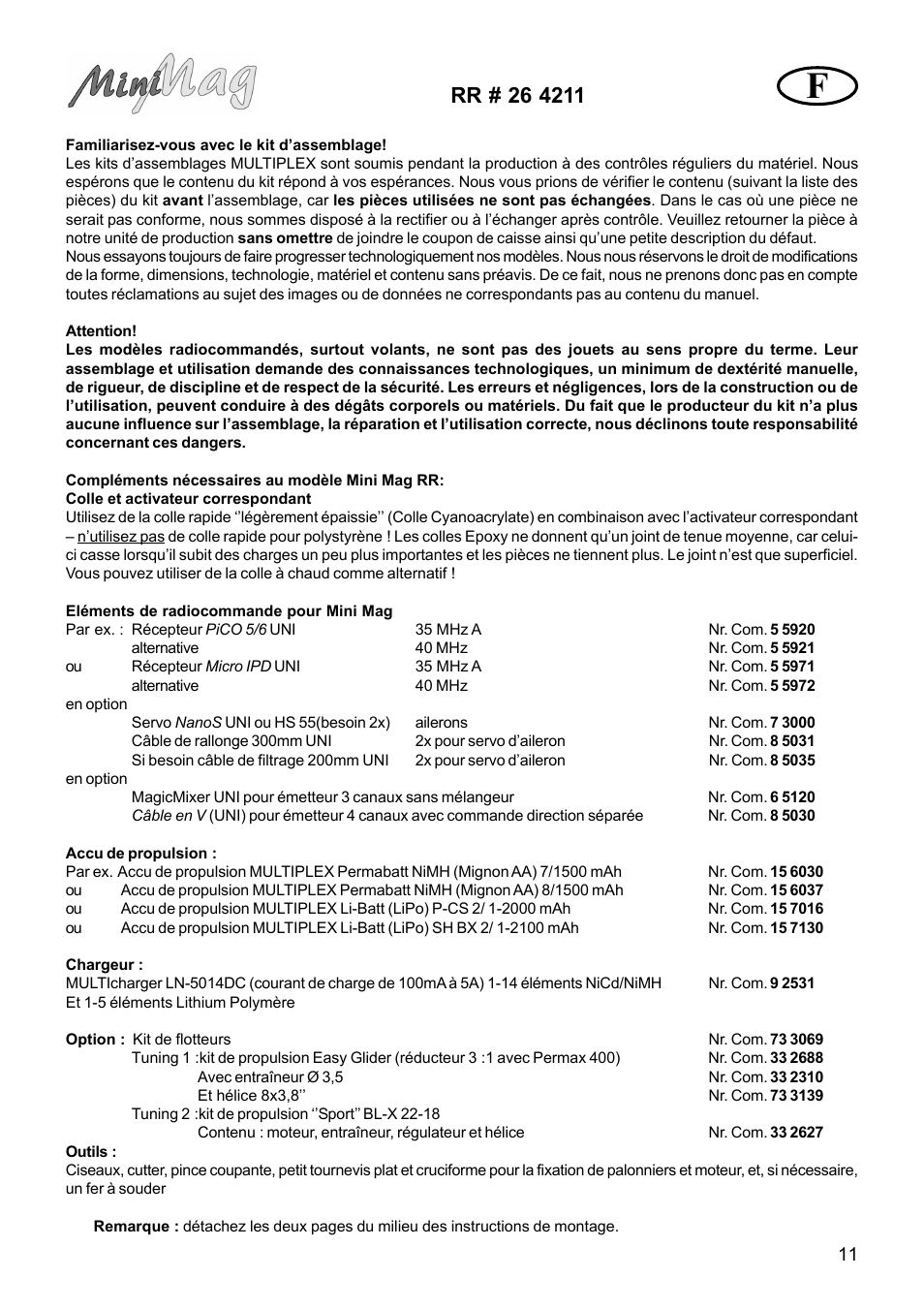 HITEC MiniMag (RR) User Manual | Page 11 / 52