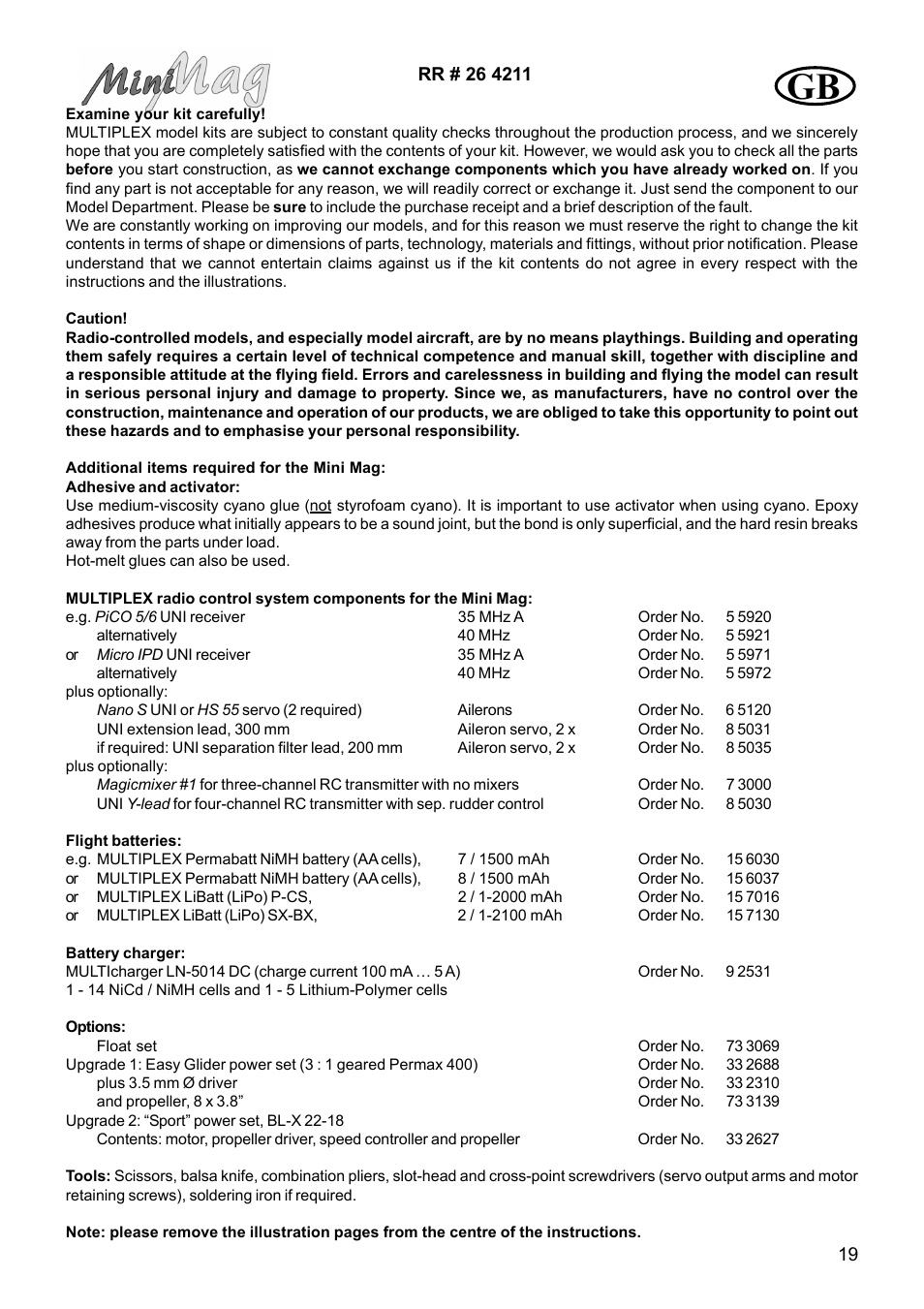 HITEC MiniMag (RR) User Manual | Page 19 / 52