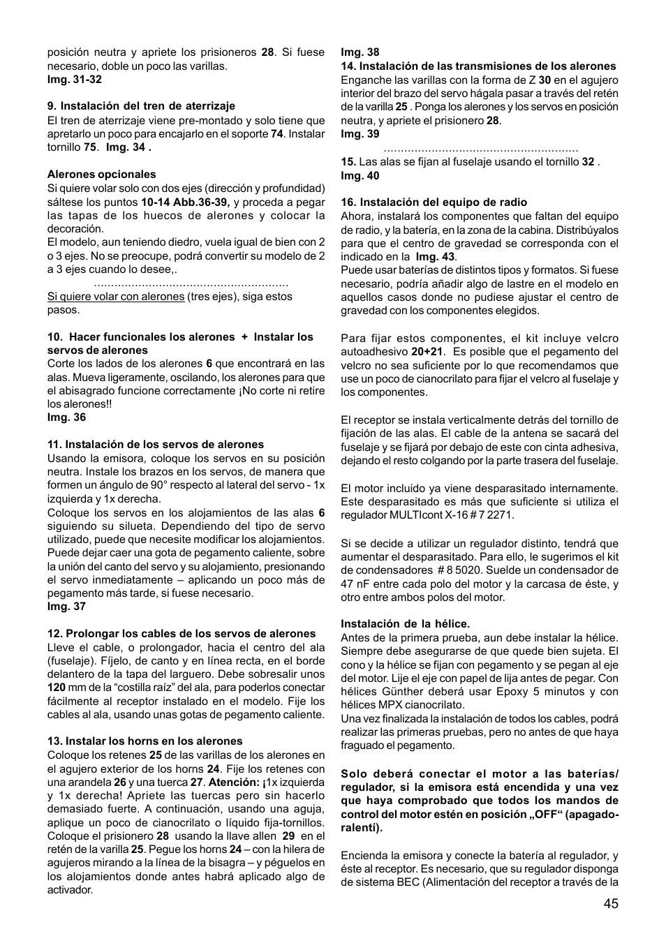 HITEC MiniMag (RR) User Manual | Page 45 / 52