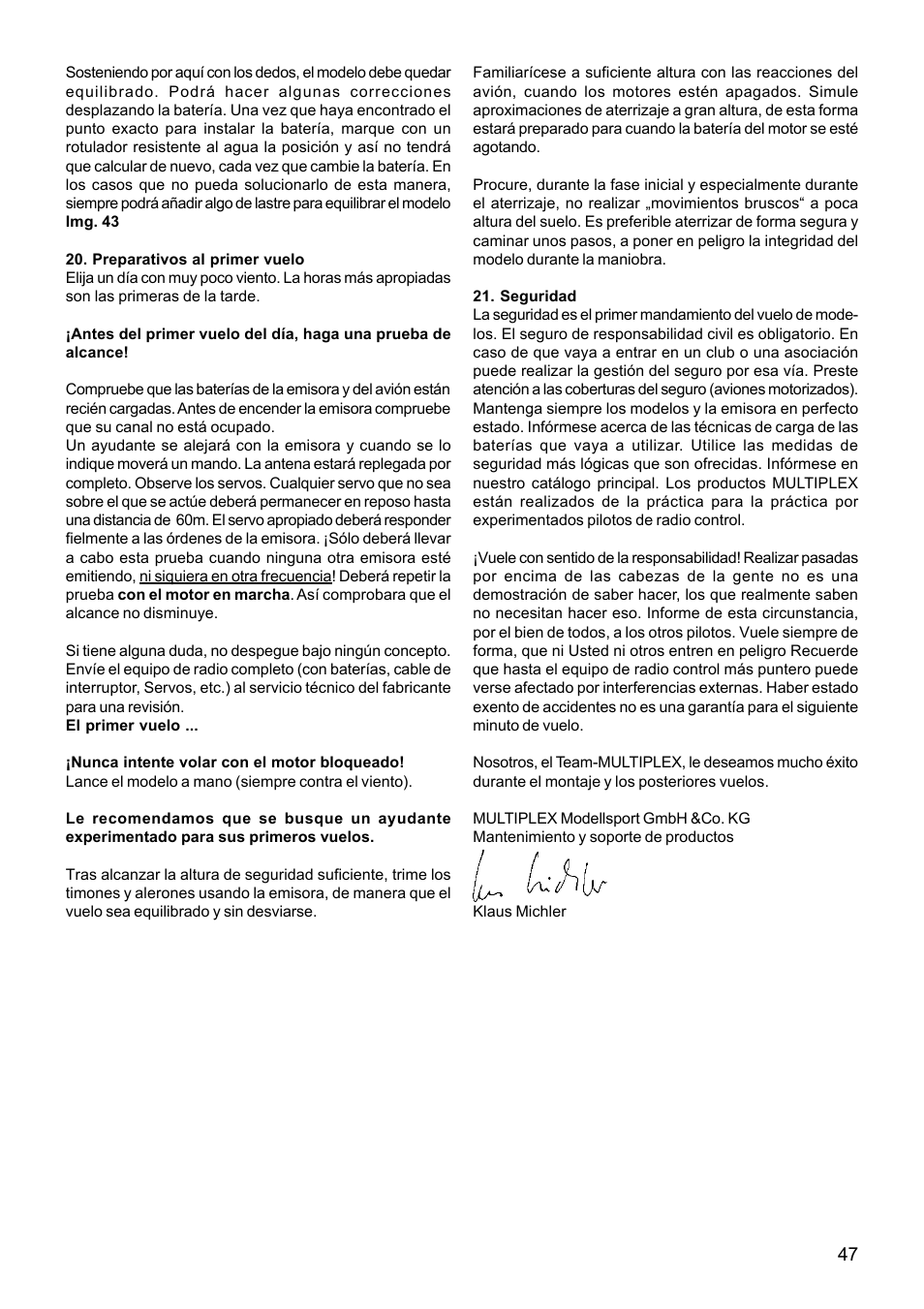 HITEC MiniMag (RR) User Manual | Page 47 / 52