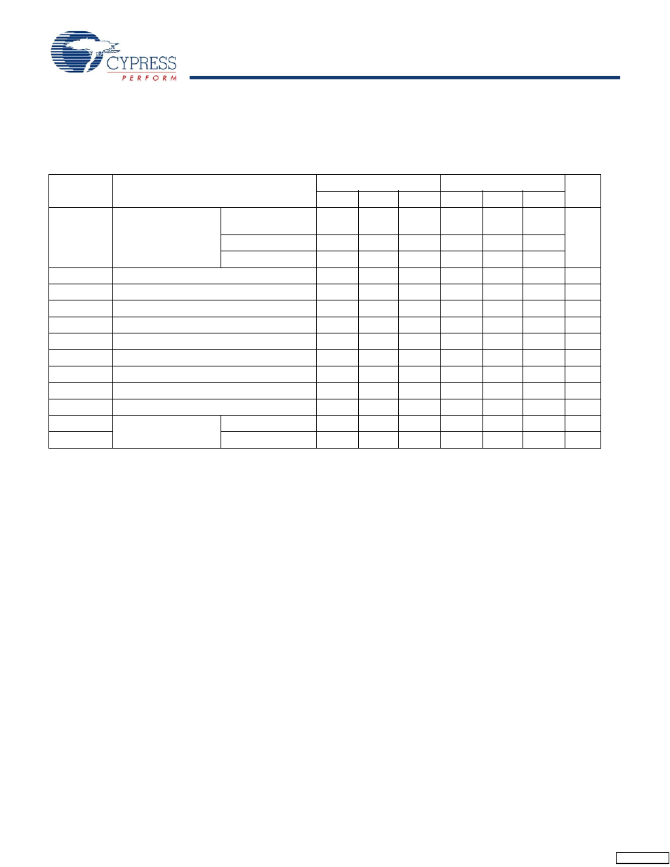 Switching characteristics | Cypress CY7B9910 User Manual | Page 7 / 11