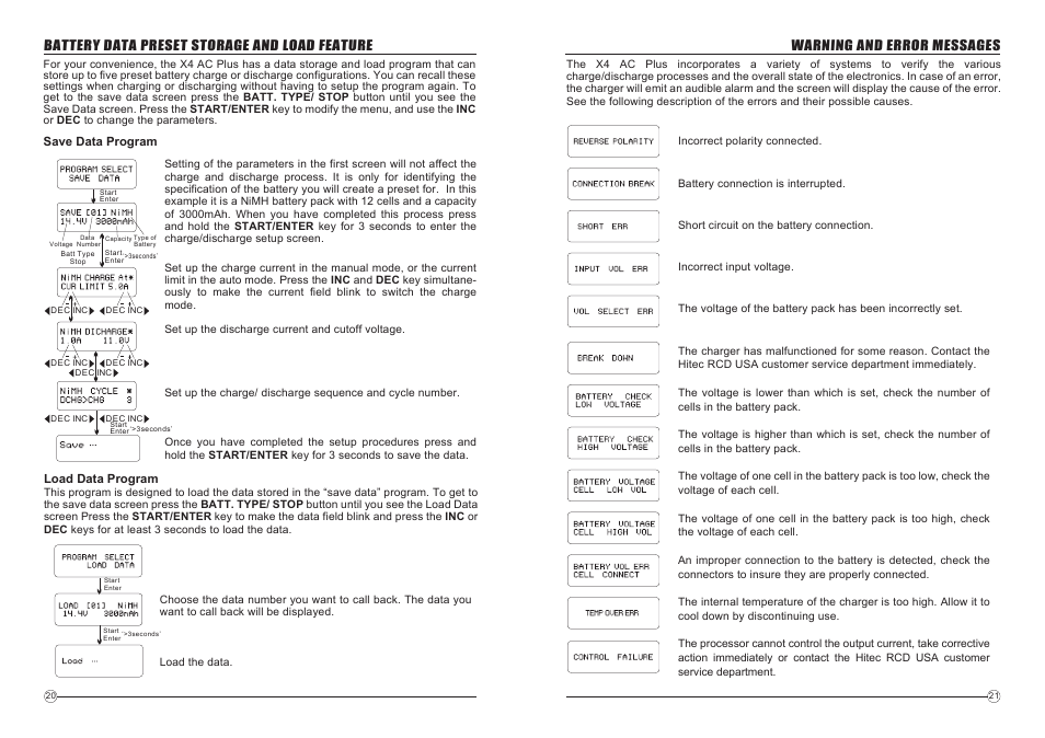 HITEC X4 AC Plus: Four Port ACDC Multi-Charger User Manual | Page 12 / 14