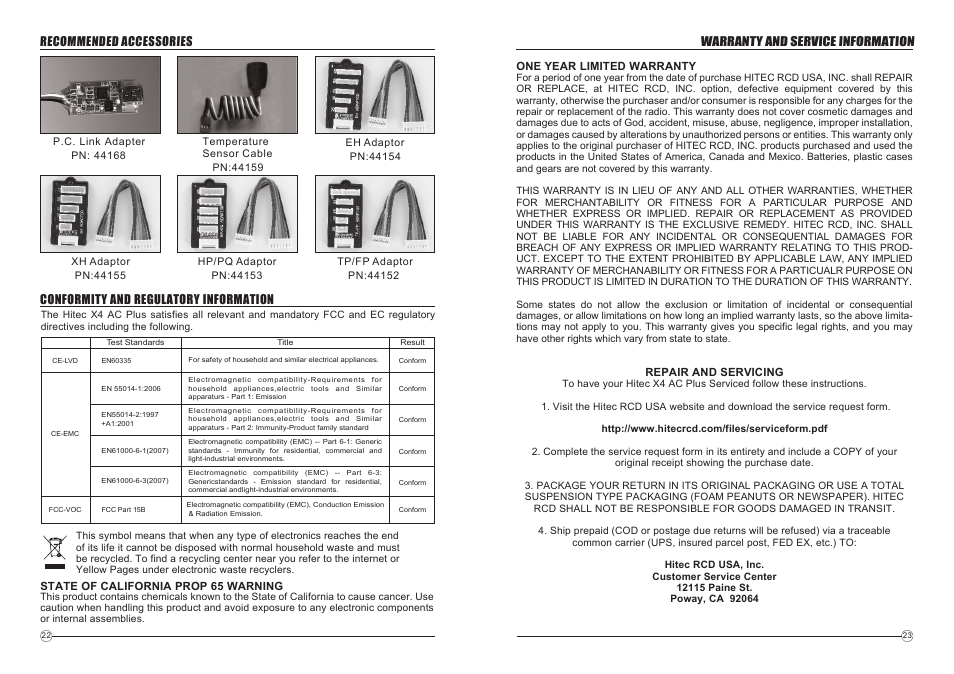 HITEC X4 AC Plus: Four Port ACDC Multi-Charger User Manual | Page 13 / 14