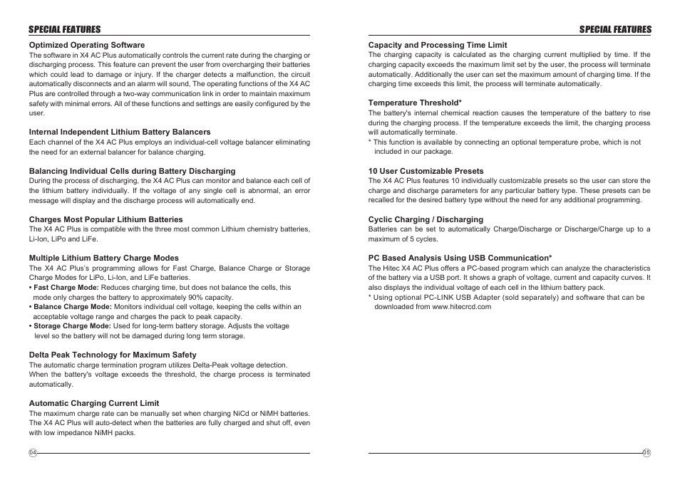 HITEC X4 AC Plus: Four Port ACDC Multi-Charger User Manual | Page 4 / 14