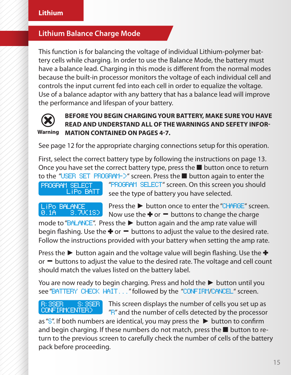 HITEC X1 AC Plus: Single Port AC/DC Chargers User Manual | Page 15 / 36