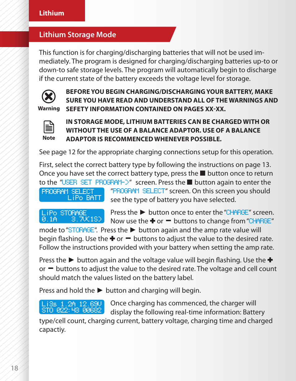 HITEC X1 AC Plus: Single Port AC/DC Chargers User Manual | Page 18 / 36