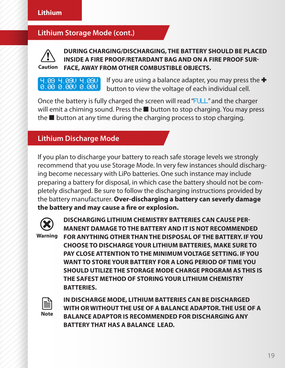HITEC X1 AC Plus: Single Port AC/DC Chargers User Manual | Page 19 / 36