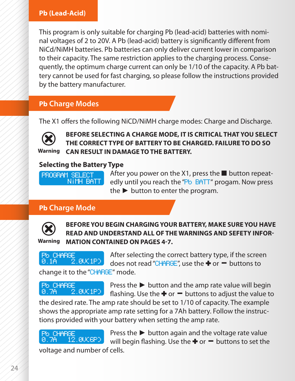 HITEC X1 AC Plus: Single Port AC/DC Chargers User Manual | Page 24 / 36