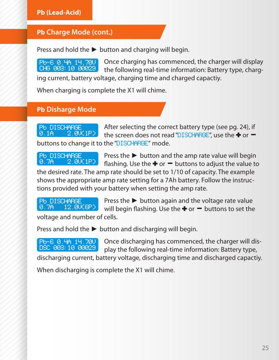 HITEC X1 AC Plus: Single Port AC/DC Chargers User Manual | Page 25 / 36