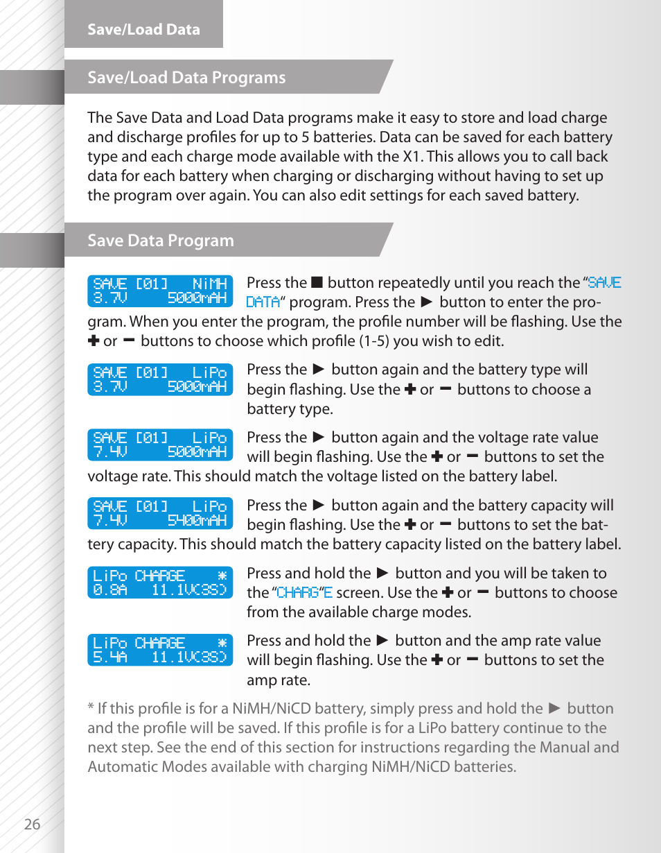 HITEC X1 AC Plus: Single Port AC/DC Chargers User Manual | Page 26 / 36