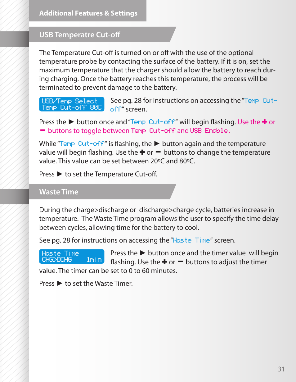 HITEC X1 AC Plus: Single Port AC/DC Chargers User Manual | Page 31 / 36