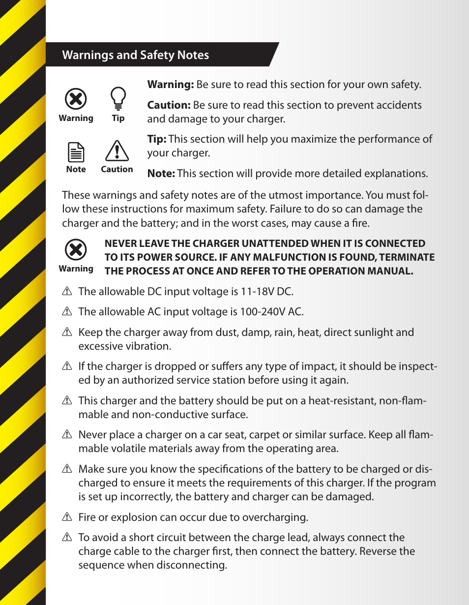 HITEC X1 AC Plus: Single Port AC/DC Chargers User Manual | Page 4 / 36