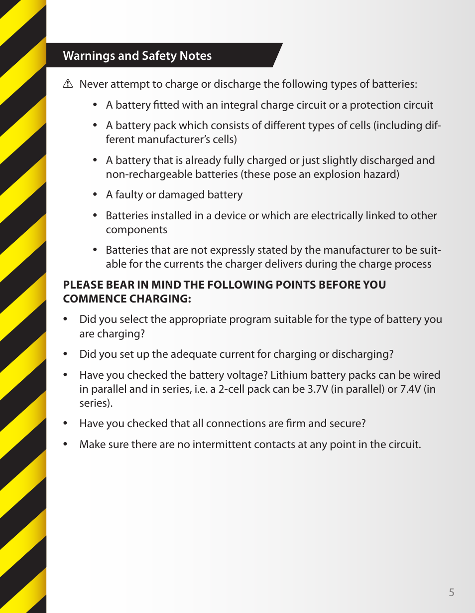 HITEC X1 AC Plus: Single Port AC/DC Chargers User Manual | Page 5 / 36