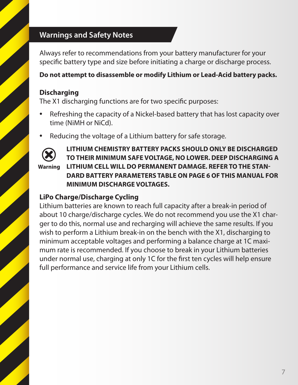 HITEC X1 AC Plus: Single Port AC/DC Chargers User Manual | Page 7 / 36