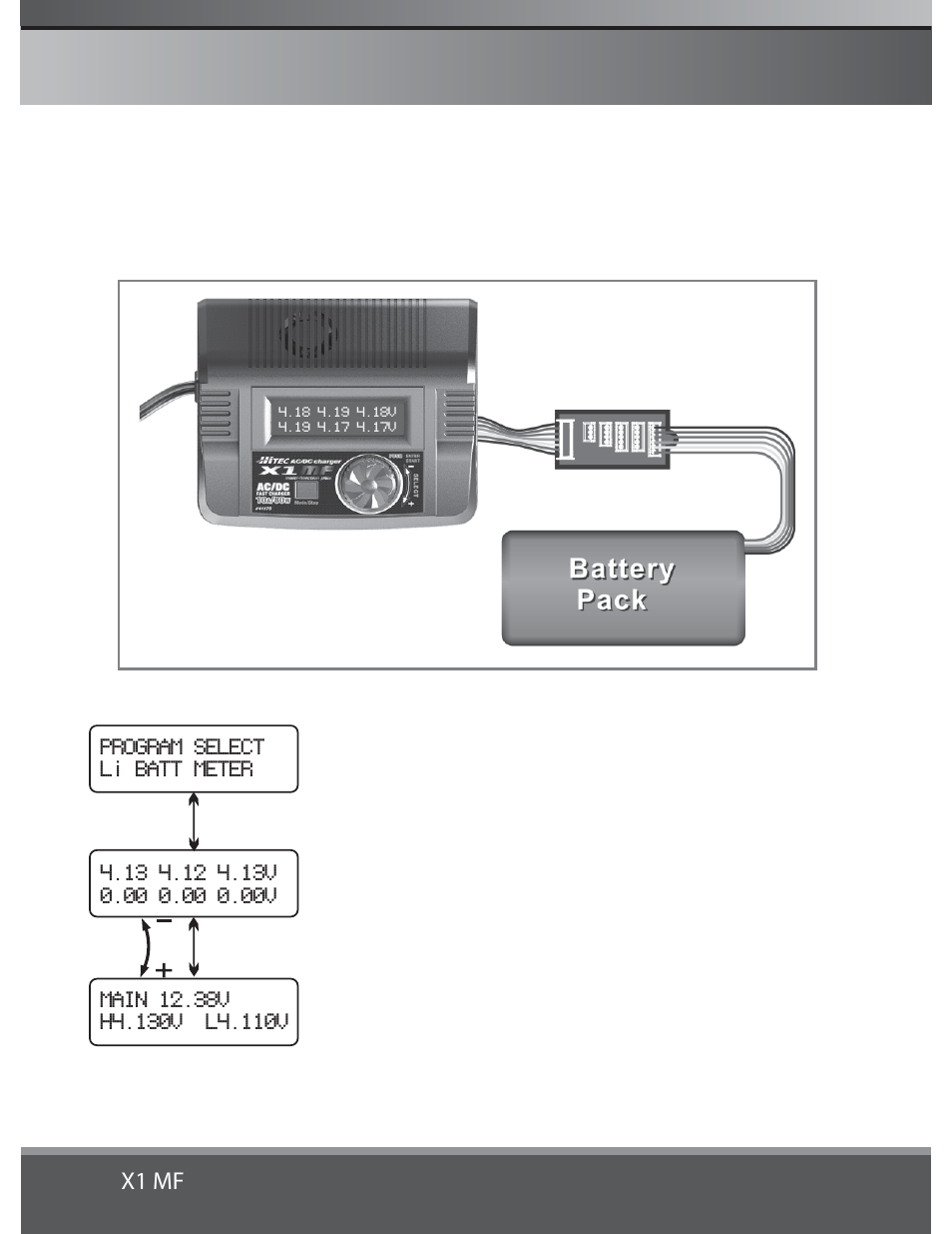 27 x1 mf | HITEC X1 MF: AC/DC, 80-Watt, Multi-Function, Charger User Manual | Page 28 / 39