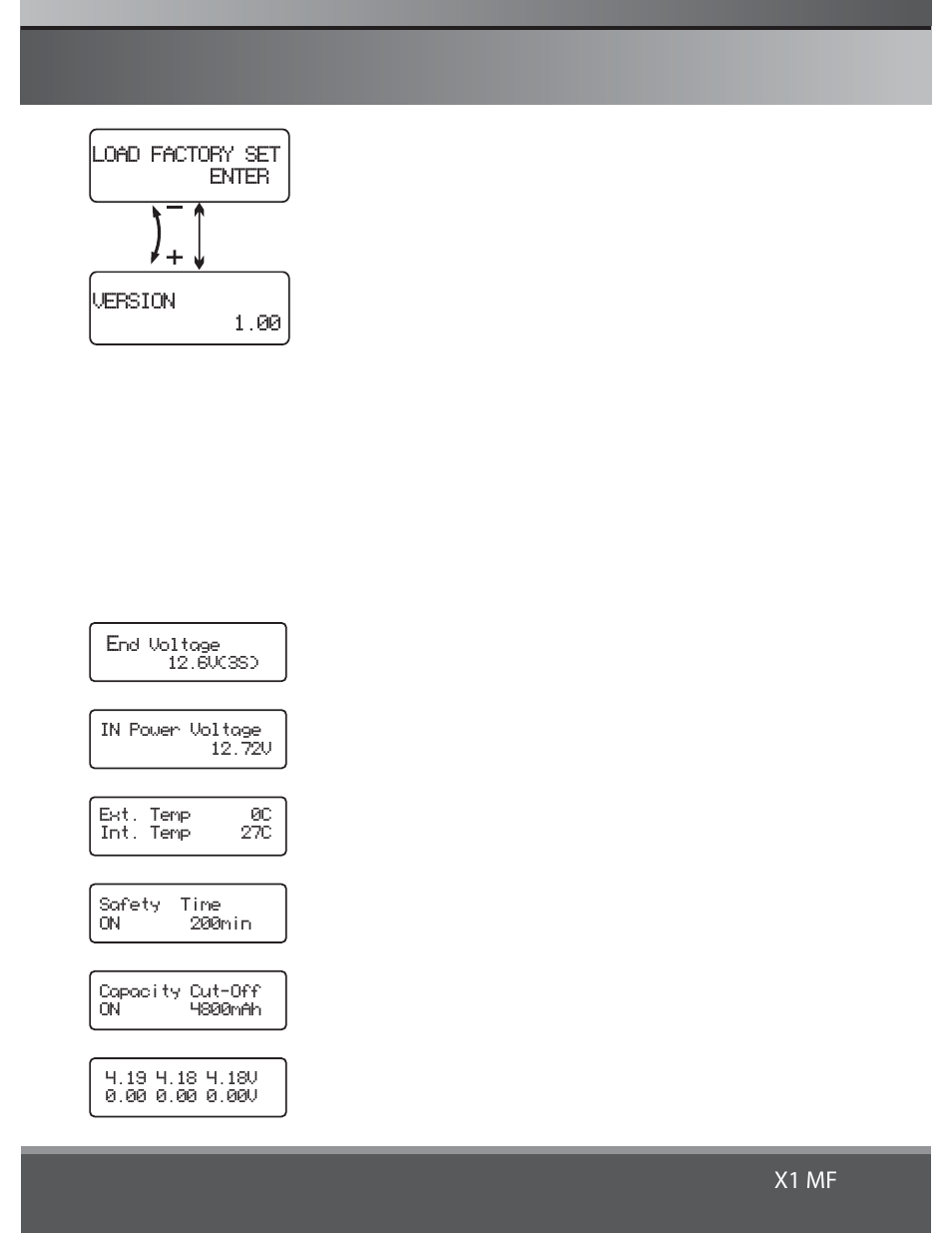 32 x1 mf | HITEC X1 MF: AC/DC, 80-Watt, Multi-Function, Charger User Manual | Page 33 / 39