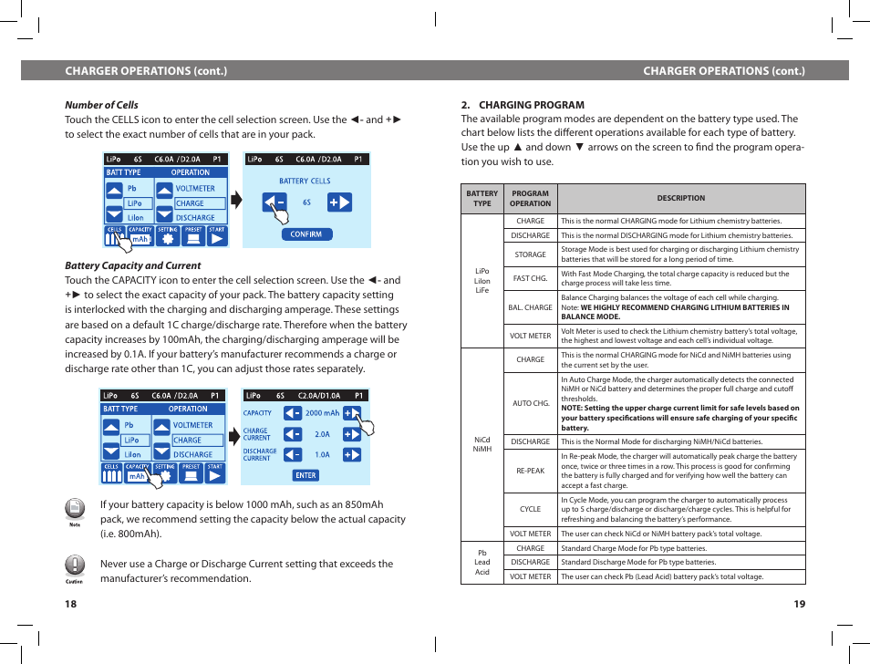HITEC X1 Touch: AC/DC, Multi-Chemistry, Touch Screen Battery Charger User Manual | Page 10 / 15