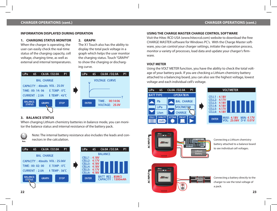 HITEC X1 Touch: AC/DC, Multi-Chemistry, Touch Screen Battery Charger User Manual | Page 12 / 15