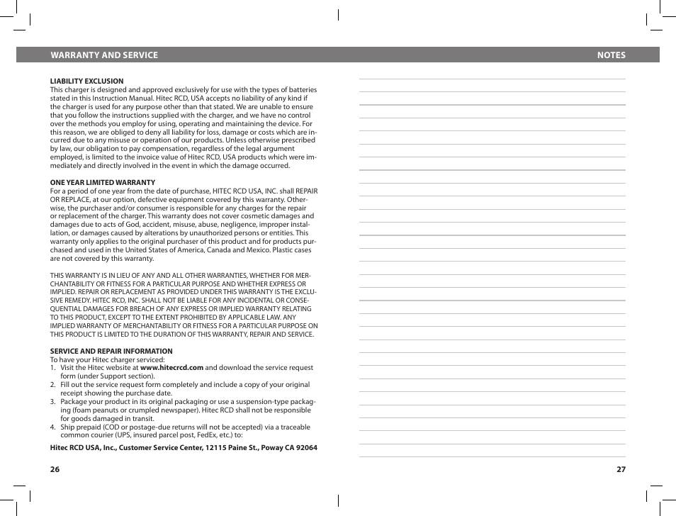 HITEC X1 Touch: AC/DC, Multi-Chemistry, Touch Screen Battery Charger User Manual | Page 14 / 15