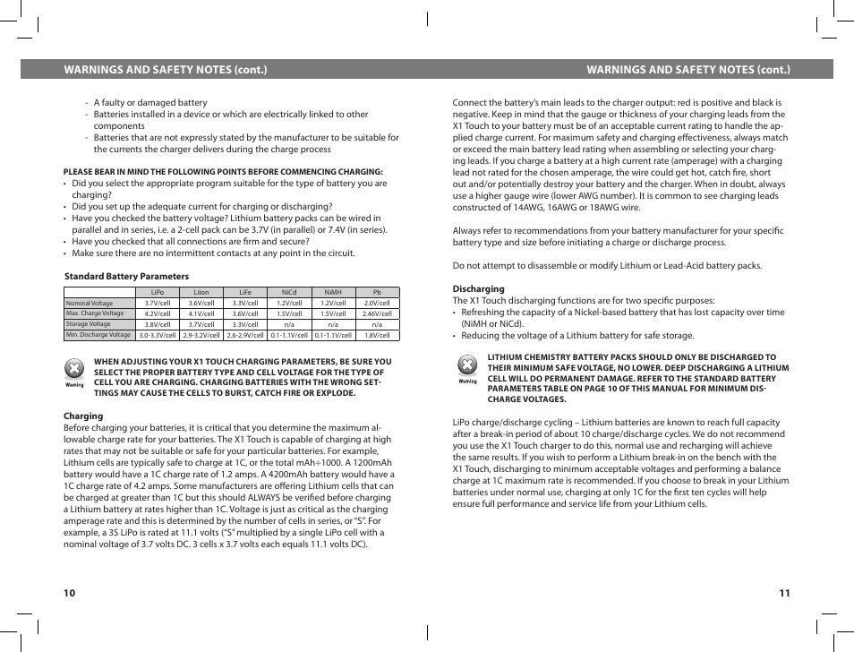 HITEC X1 Touch: AC/DC, Multi-Chemistry, Touch Screen Battery Charger User Manual | Page 6 / 15