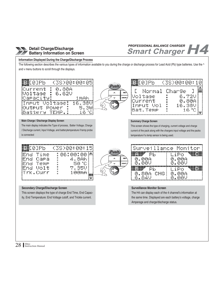 HITEC H4: DC/DC, Four-Port Multi-Charger User Manual | Page 28 / 38