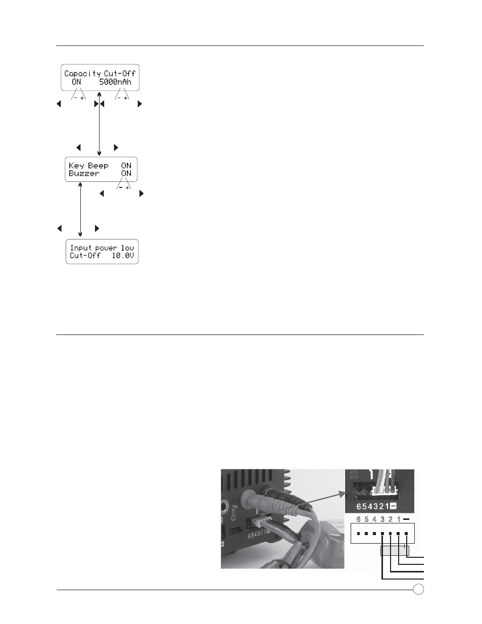 Connecting the battery, Default user preferences setup | HITEC X4-Eighty: DC/DC, Four Port Multi-Charger User Manual | Page 13 / 28