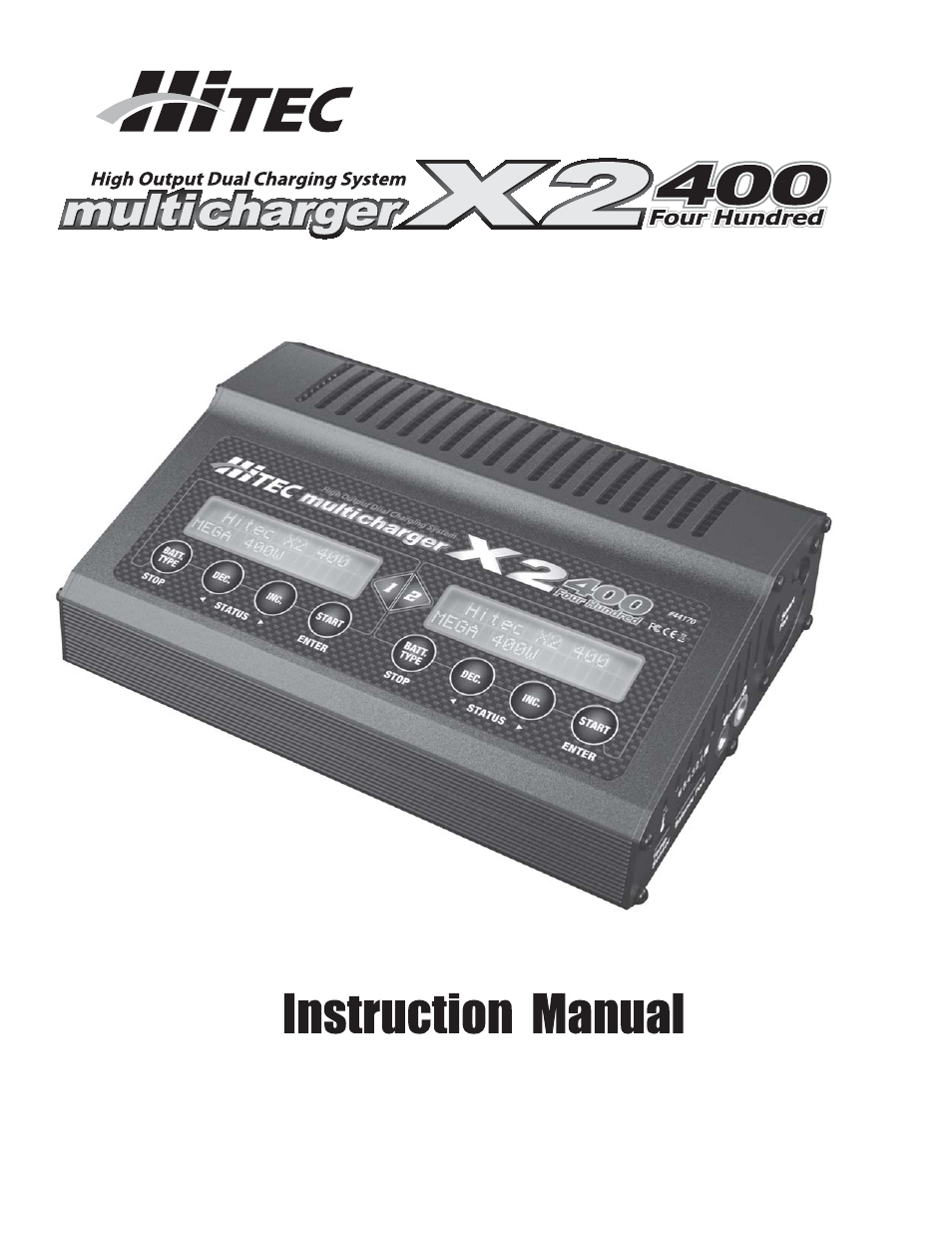 HITEC X2-400: DC/DC Dual Port Charger User Manual | 28 pages