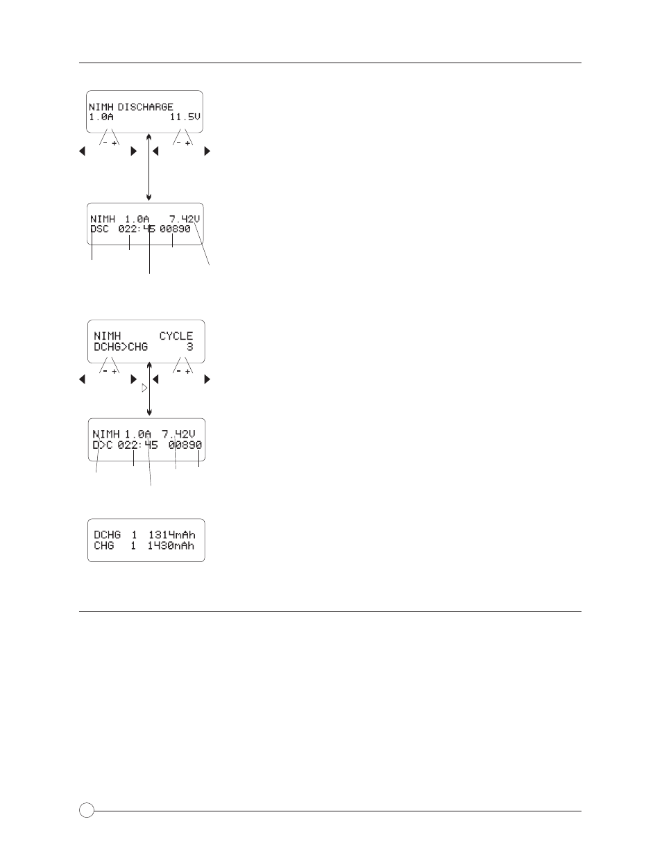 Discharging nicd or nimh batteries, Charge/discharge cycling of nicd/nimh batteries | HITEC X2-400: DC/DC Dual Port Charger User Manual | Page 20 / 28