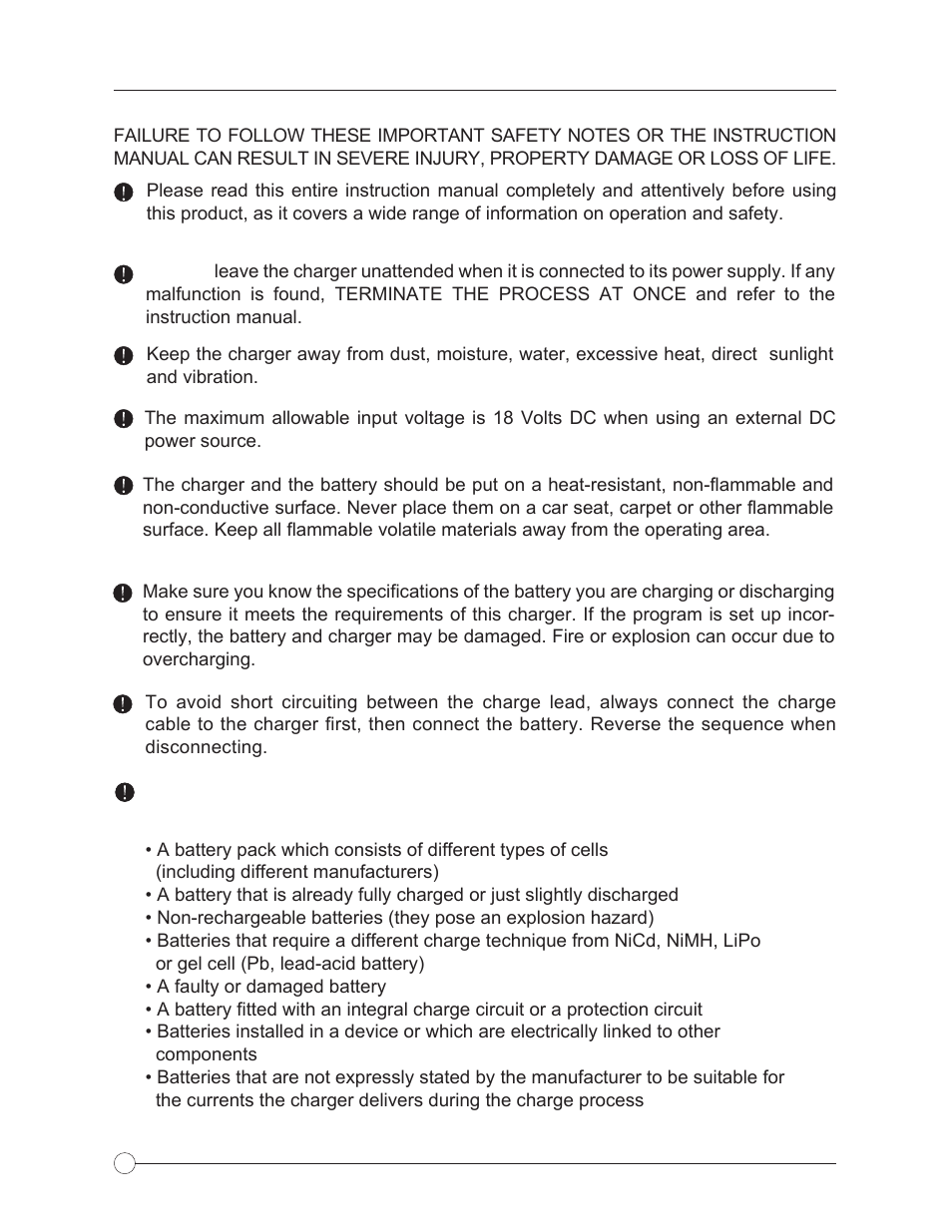 Warnings and safety information | HITEC X2-400: DC/DC Dual Port Charger User Manual | Page 8 / 28