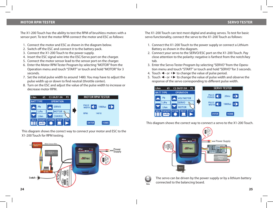 HITEC X1-200 Touch: DC/DC, Multi-Chemistry, Touch Screen Battery Charger User Manual | Page 13 / 15