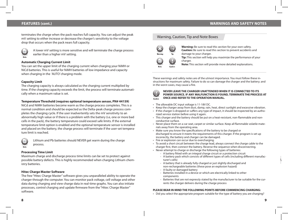 HITEC X1-200 Touch: DC/DC, Multi-Chemistry, Touch Screen Battery Charger User Manual | Page 5 / 15
