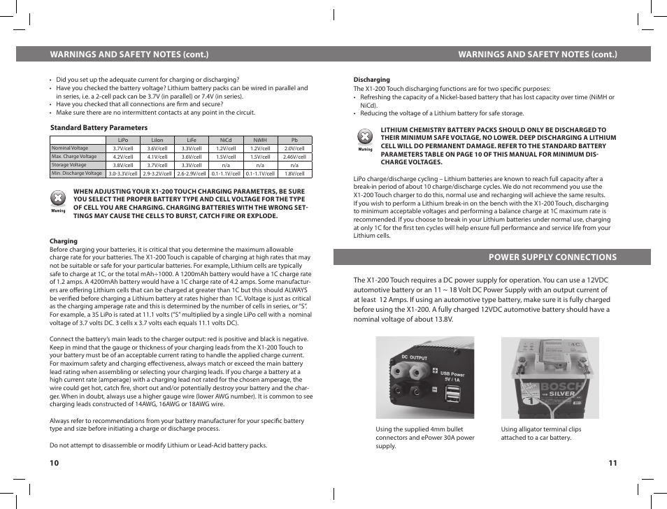 HITEC X1-200 Touch: DC/DC, Multi-Chemistry, Touch Screen Battery Charger User Manual | Page 6 / 15