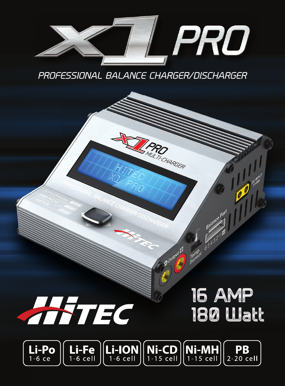 HITEC X1 Pro DC/DC Multi-Charger User Manual | 48 pages