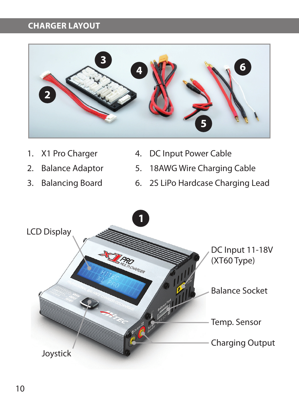 HITEC X1 Pro DC/DC Multi-Charger User Manual | Page 10 / 48