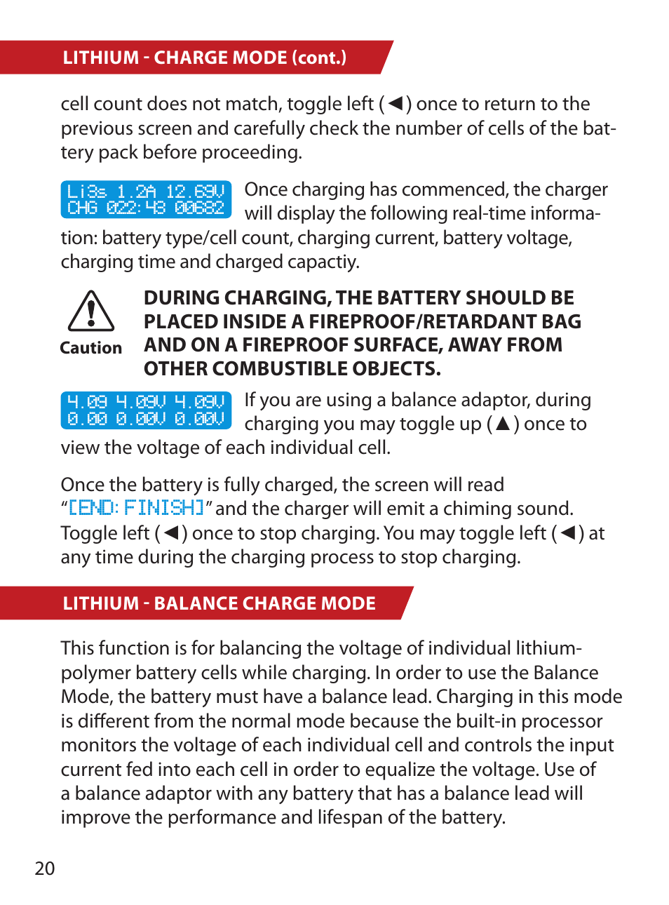 HITEC X1 Pro DC/DC Multi-Charger User Manual | Page 20 / 48