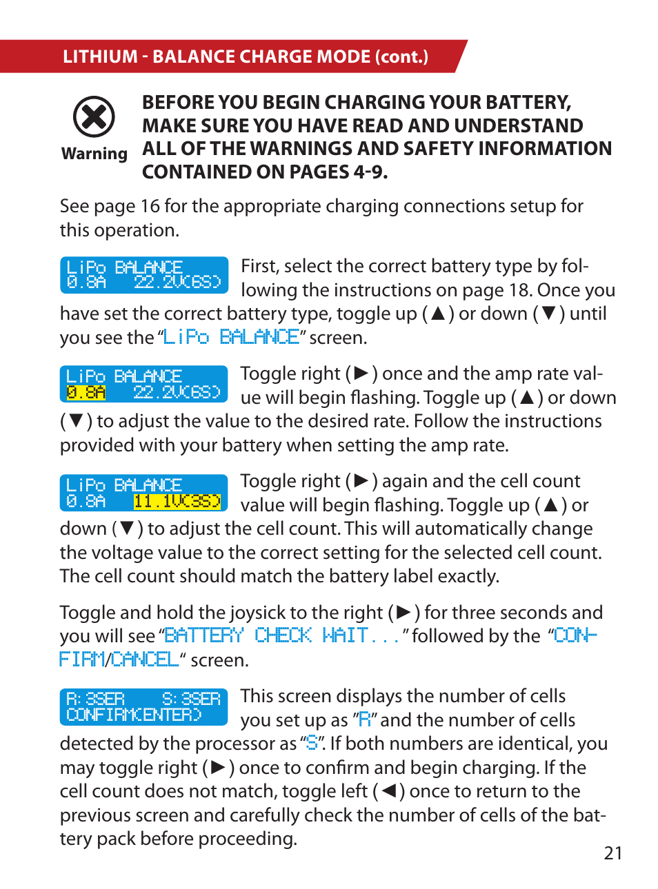 HITEC X1 Pro DC/DC Multi-Charger User Manual | Page 21 / 48