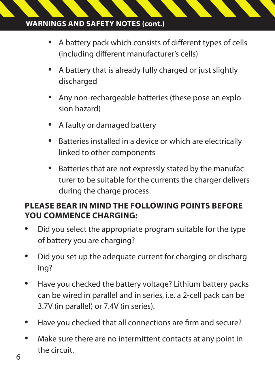 HITEC X1 Pro DC/DC Multi-Charger User Manual | Page 6 / 48