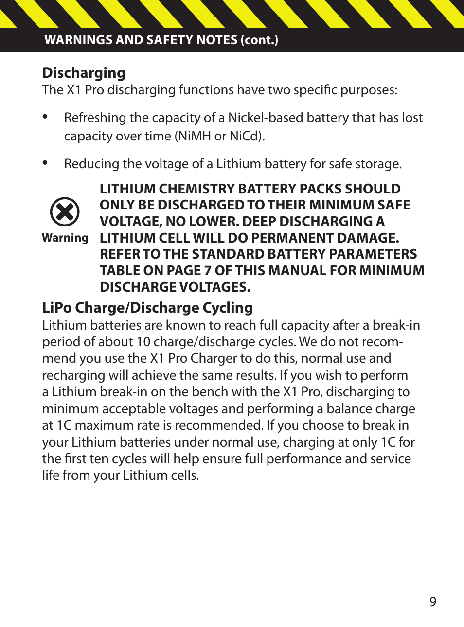 HITEC X1 Pro DC/DC Multi-Charger User Manual | Page 9 / 48