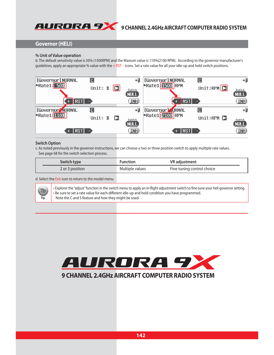 9 channel 2.4ghz aircraft computer radio system | HITEC Aurora 9X User Manual | Page 142 / 144