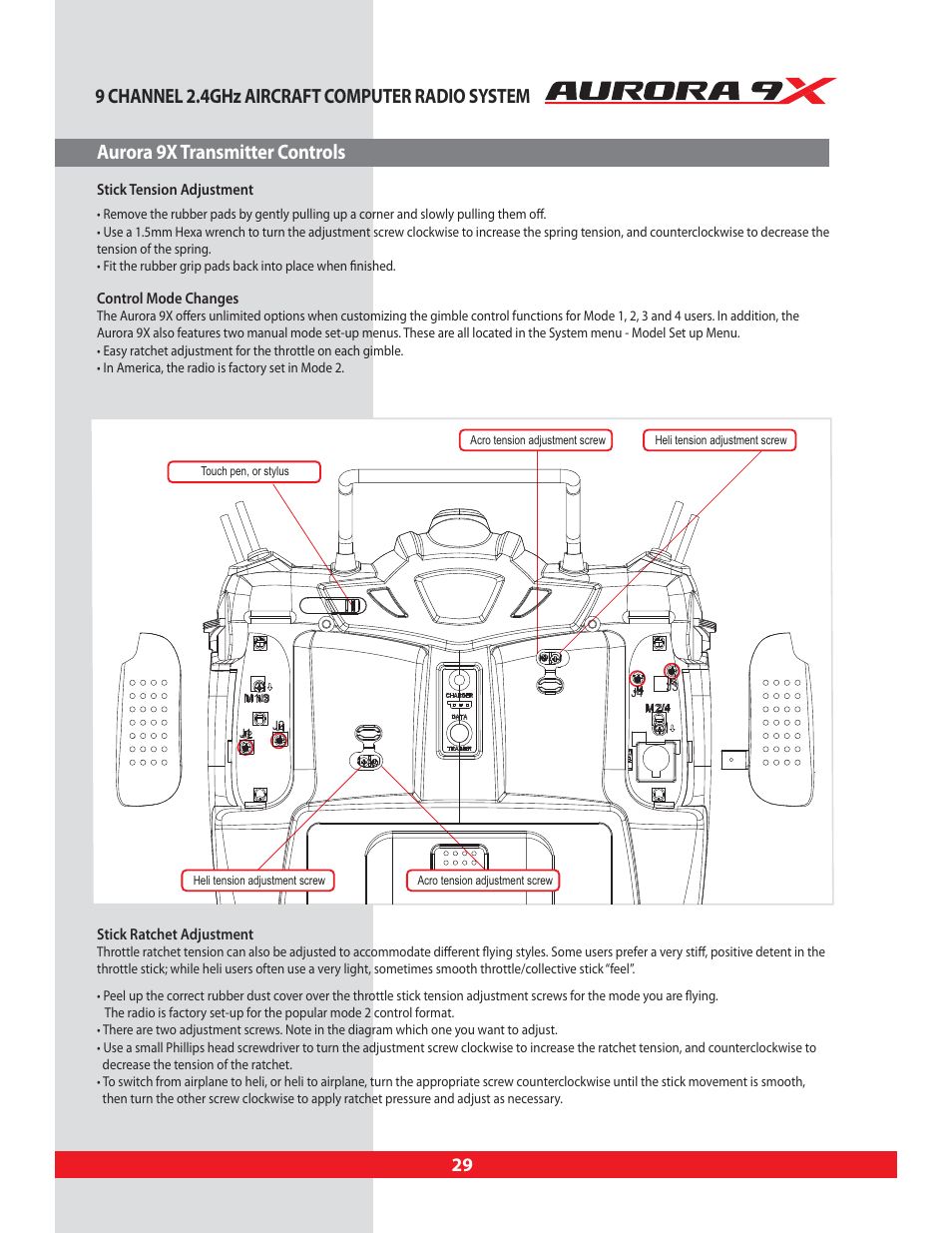 HITEC Aurora 9X User Manual | Page 29 / 144