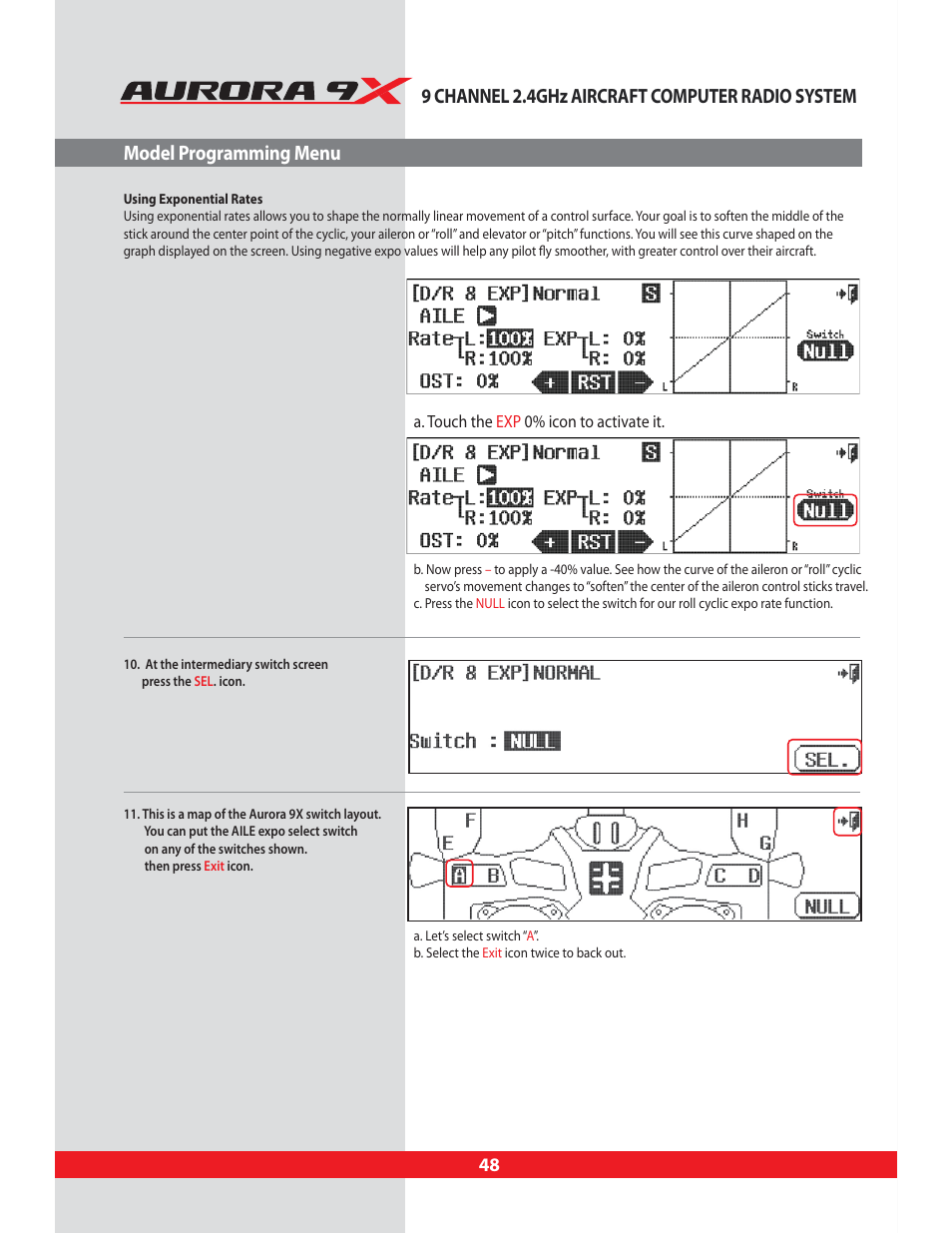 HITEC Aurora 9X User Manual | Page 48 / 144