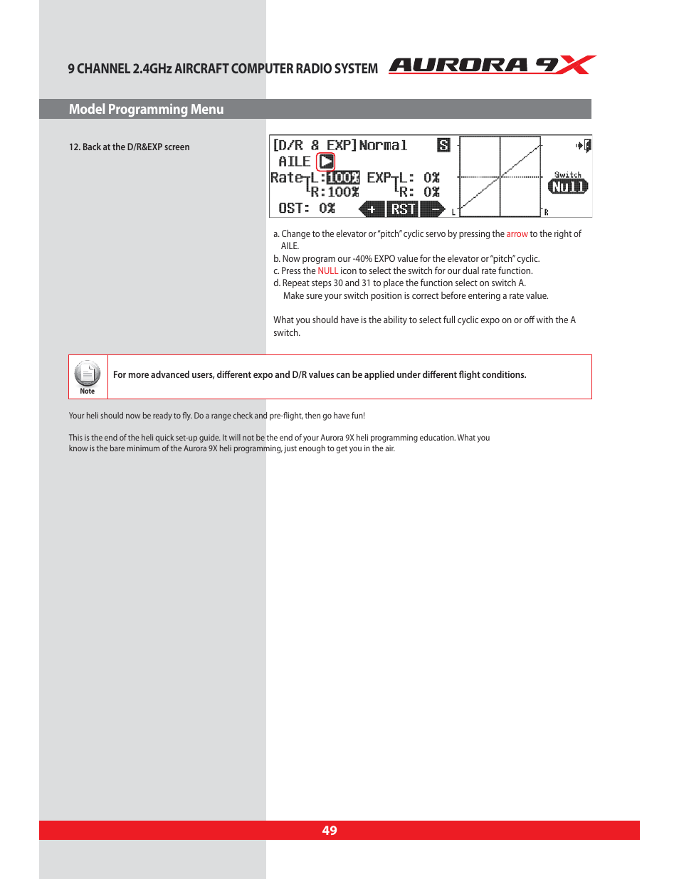 HITEC Aurora 9X User Manual | Page 49 / 144
