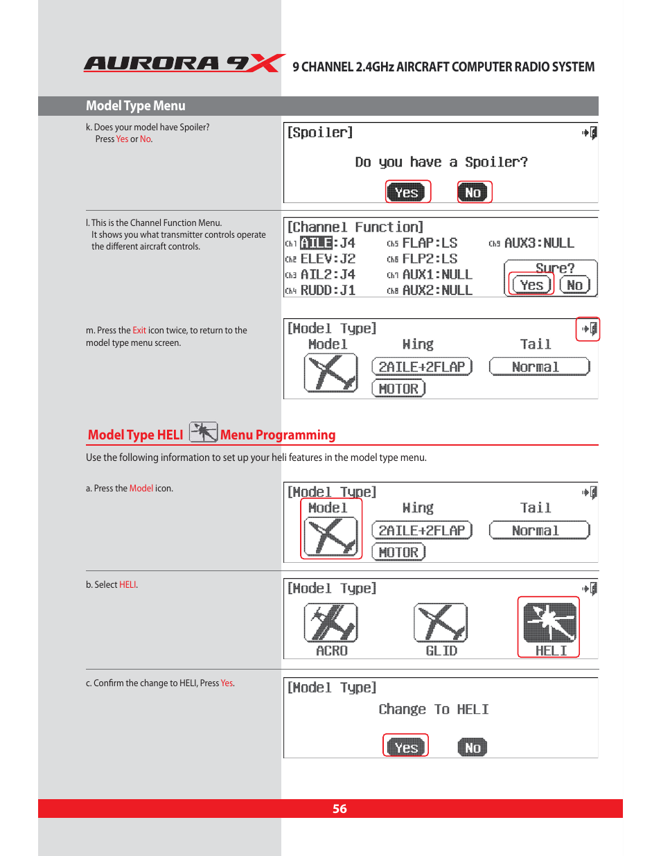 HITEC Aurora 9X User Manual | Page 56 / 144
