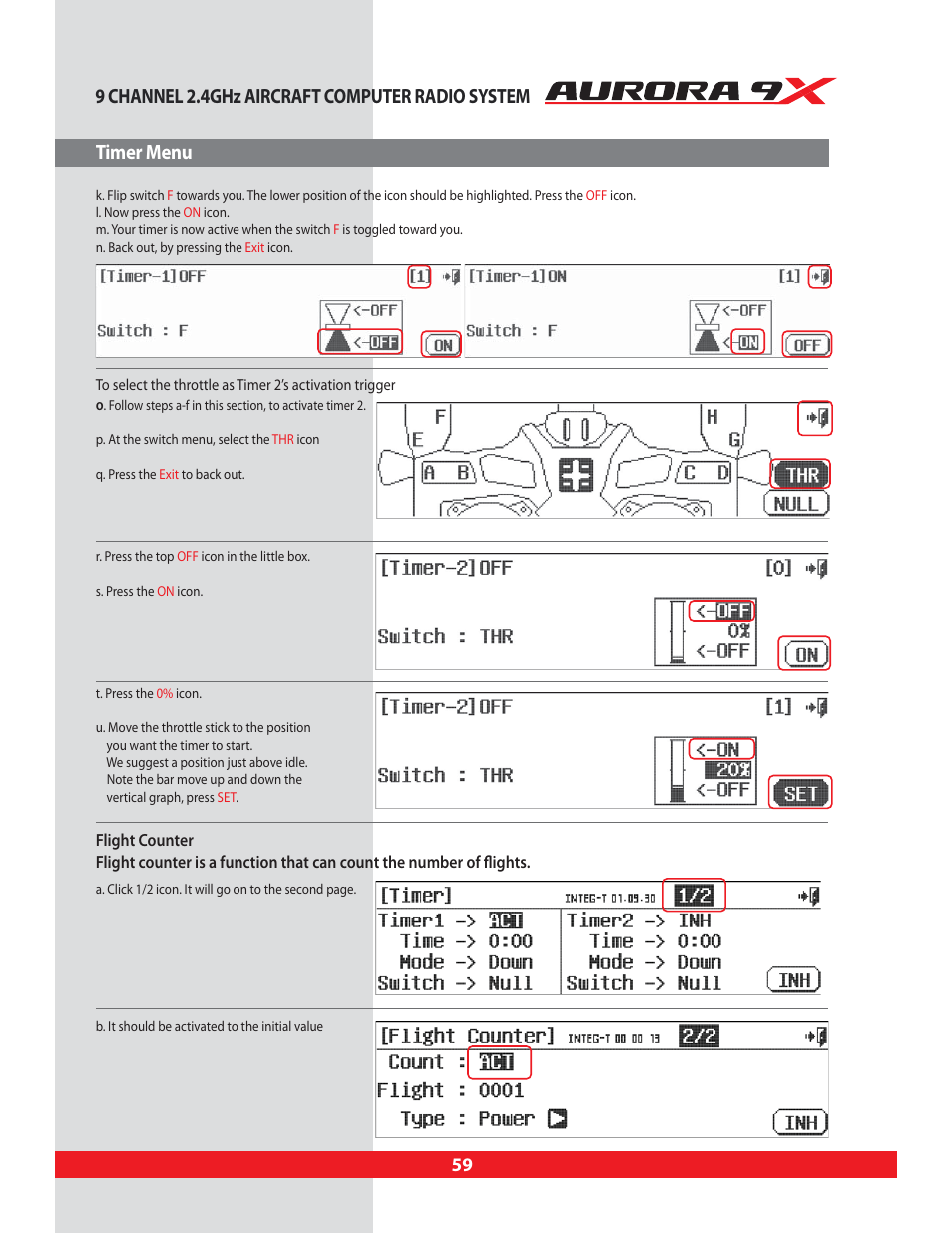 HITEC Aurora 9X User Manual | Page 59 / 144