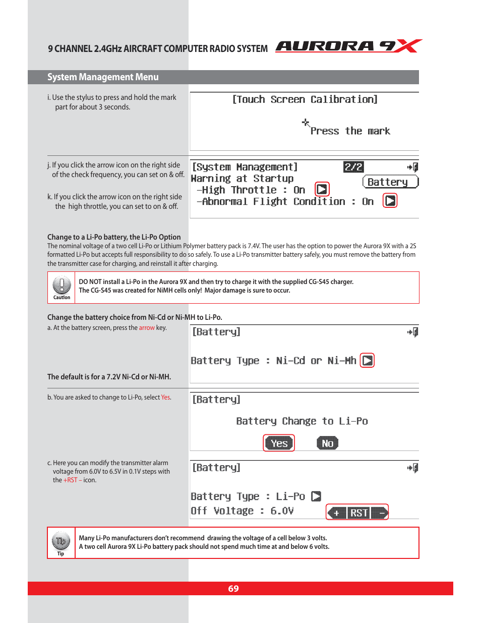 HITEC Aurora 9X User Manual | Page 69 / 144