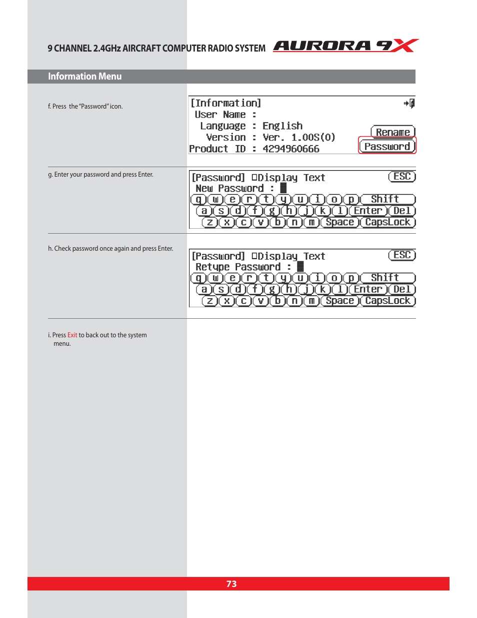 HITEC Aurora 9X User Manual | Page 73 / 144