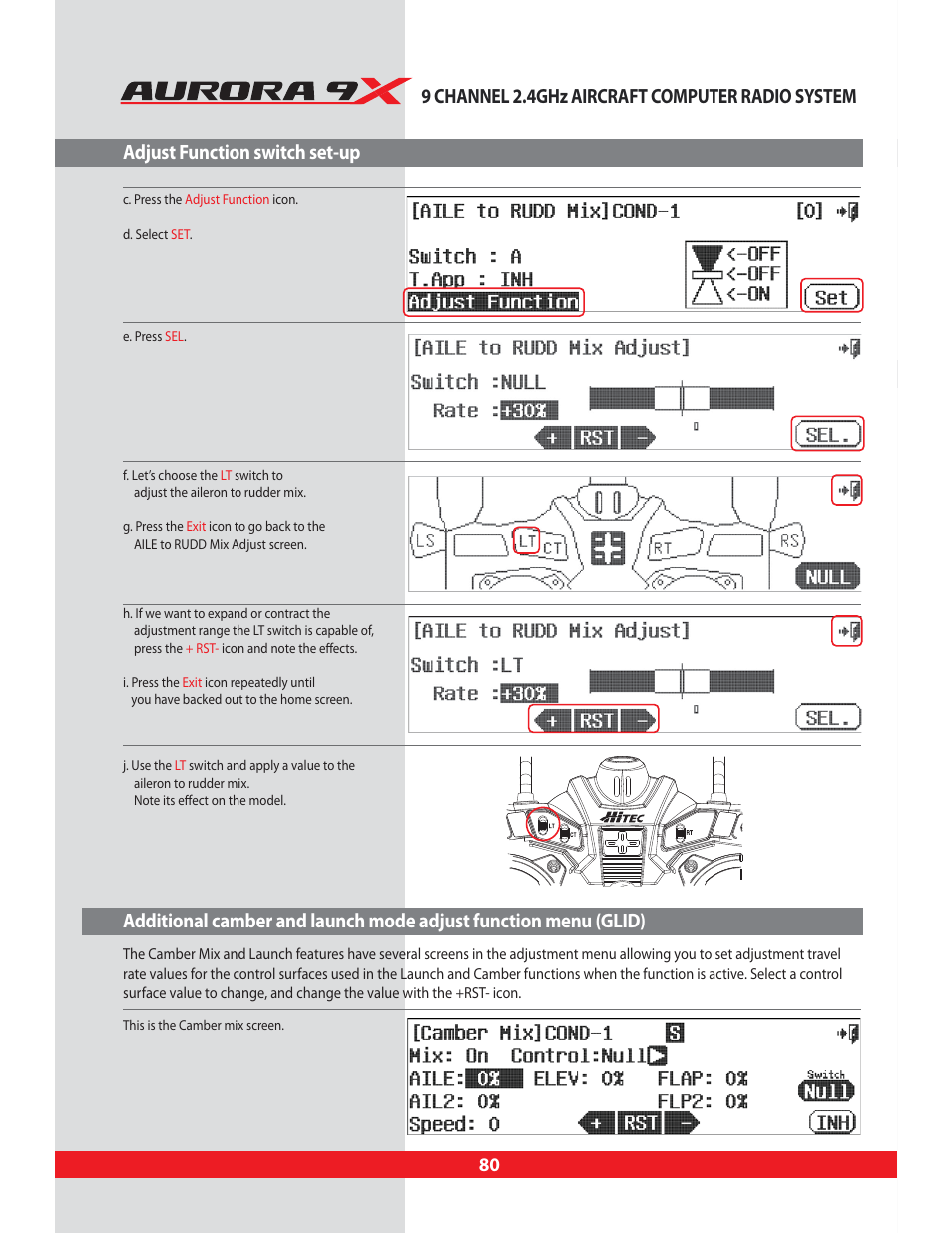 HITEC Aurora 9X User Manual | Page 80 / 144