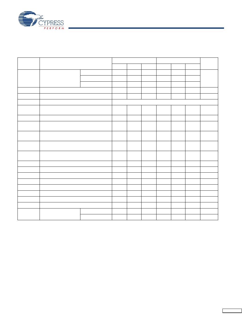 Switching characteristics | Cypress CY7B991 User Manual | Page 10 / 19