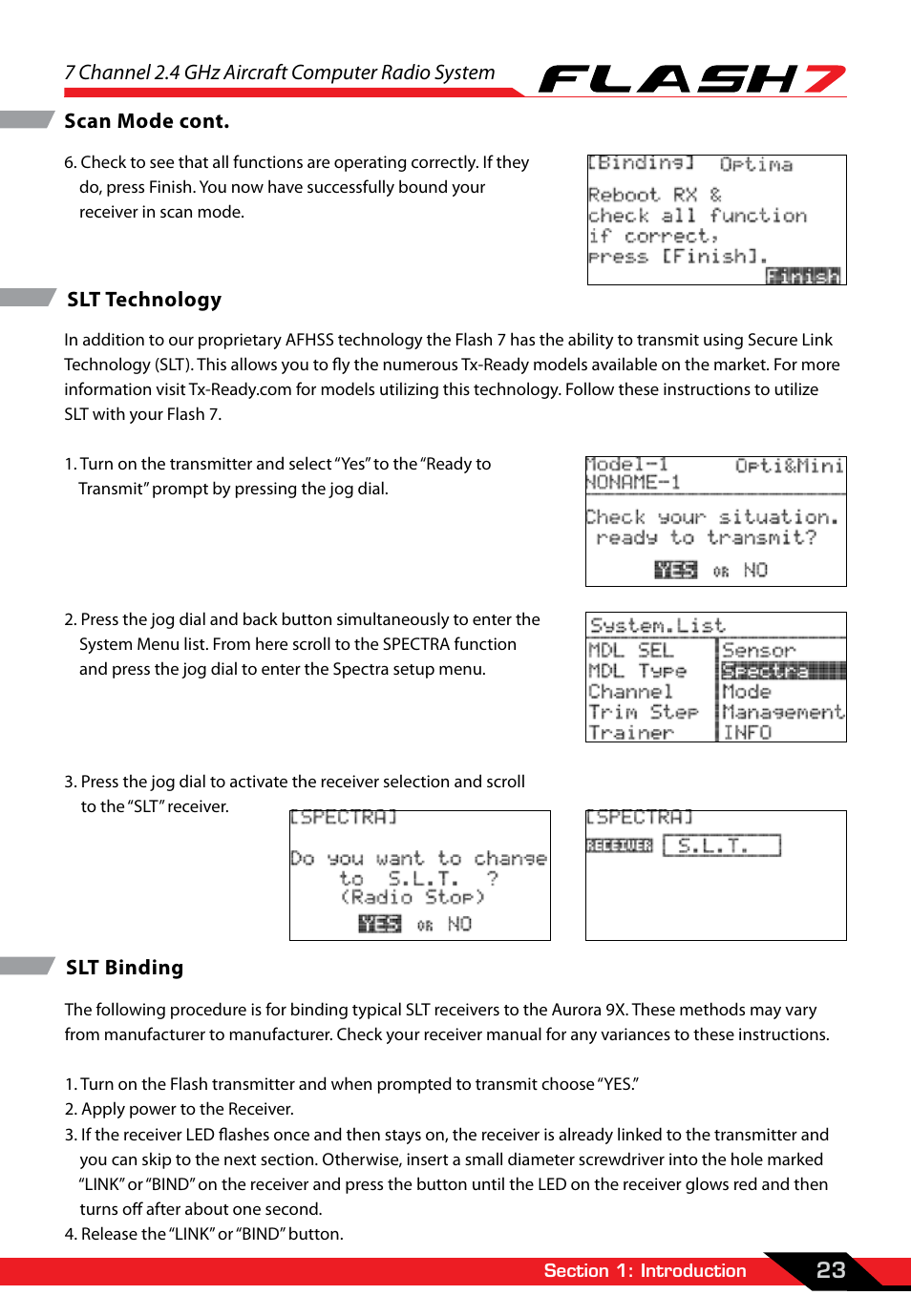 Slt system | HITEC Flash 7 User Manual | Page 24 / 102