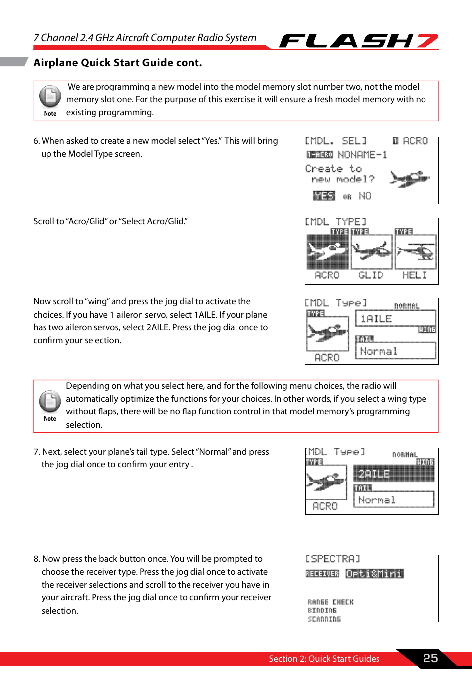 7 channel 2.4 ghz aircraft computer radio system, 25 airplane quick start guide cont | HITEC Flash 7 User Manual | Page 26 / 102